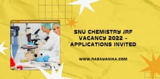 SNU Chemistry JRF Vacancy 2022 - Applications Invited