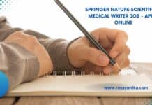 Springer Nature Scientific & Medical Writer Job - Apply Online