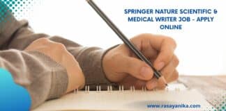 Springer Nature Scientific & Medical Writer Job - Apply Online