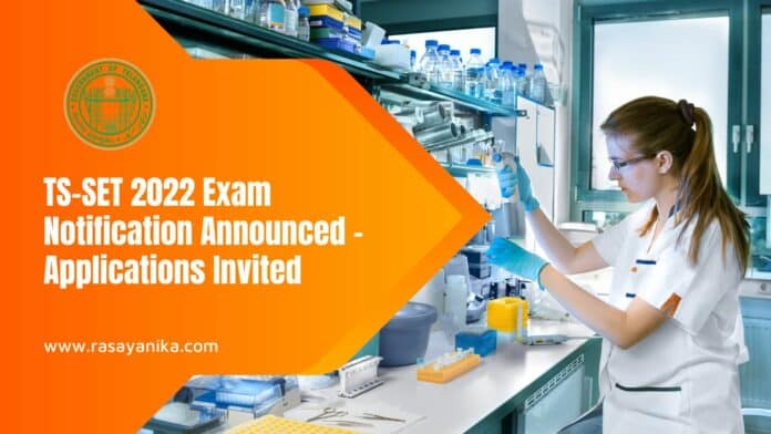 TS-SET 2022 Exam Notification Announced - Applications Invited