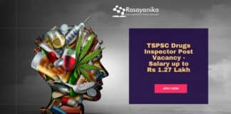 TSPSC Drugs Inspector Post Vacancy - Salary up to Rs 1.27 Lakh