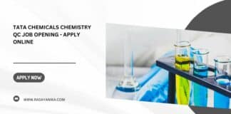 Tata Chemicals Chemistry QC Job Opening - Apply Online