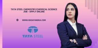 Tata Steel Chemistry/Chemical Science Job - Apply Online