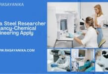 Tata Steel Researcher Vacancy - Chemical Engineering Apply