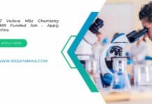 VIT Vellore MSc Chemistry ICMR Funded Job - Apply Online