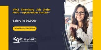 VPCI Chemistry Job Under NTPC - Applications Invited - Salary Rs 60,000-