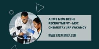 AIIMS New Delhi Recruitment - MSc Chemistry JRF Vacancy
