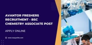 Avantor Freshers Recruitment - BSc Chemistry Associate Post