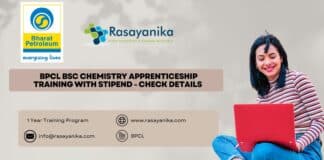 BPCL BSc Chemistry Apprenticeship Training With Stipend - Check Details