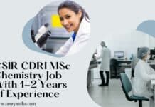 CSIR CDRI MSc Chemistry Job With 1-2 Years of Experience www.rasayanika.com