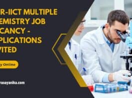 CSIR-IICT Multiple Chemistry Job Vacancy - Applications Invited