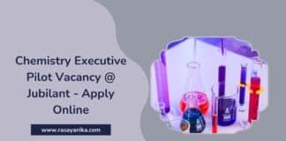 Chemistry Executive Pilot Vacancy @ Jubilant - Apply Online