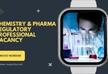 Chemistry & Pharma Regulatory Professional Vacancy - Novo Nordisk