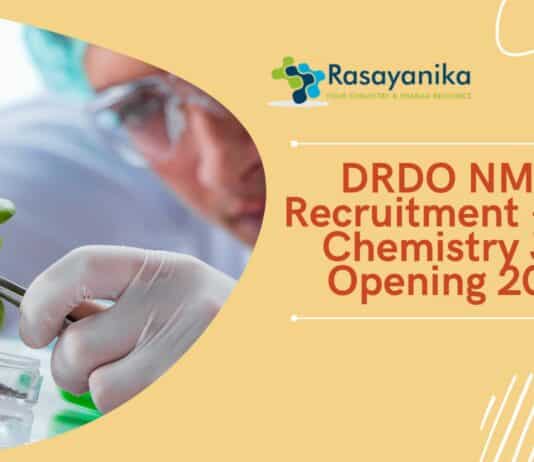 DRDO NMRL Recruitment - MSc Chemistry Job Opening 2023