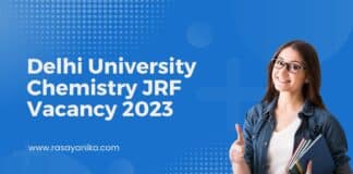 Delhi University Chemistry JRF Vacancy - Applications Invited