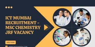 ICT Mumbai Recruitment - MSc Chemistry JRF Vacancy