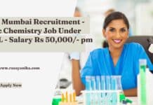 ICT Mumbai Recruitment - MSc Chemistry Job Under HUL - Salary Rs 50,000/- pm