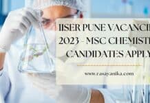 IISER Pune Vacancies 2023 - MSc Chemistry Candidates Apply