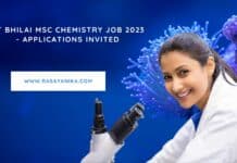 IIT Bhilai MSc Chemistry Job 2023 - Applications Invited