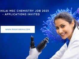 IIT Bhilai MSc Chemistry Job 2023 - Applications Invited