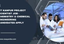 IIT Kanpur Project Scientist Job - Chemistry & Chemical Engineering Candidates Apply