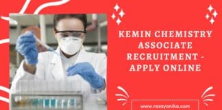 Kemin Chemistry Associate Recruitment - Apply Online