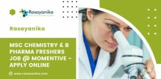 MSc Chemistry & B Pharma Freshers Job @ Momentive - Apply Online