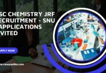 MSc Chemistry JRF Recruitment - SNU - Applications Invited