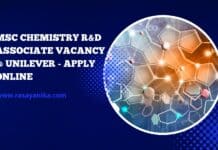 MSc Chemistry R&D Associate Vacancy @ Unilever - Apply Online