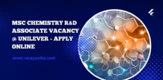 MSc Chemistry R&D Associate Vacancy @ Unilever - Apply Online