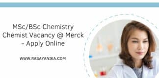MSc/BSc Chemistry Chemist Vacancy @ Merck - Apply Online