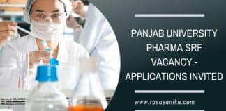 Panjab University Pharma SRF Vacancy - Applications Invited