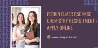 Perkin Elmer BSc/MSc Chemistry Recruitment - Apply Online