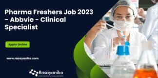 Pharma Freshers Job 2023 - Abbvie - Clinical Specialist