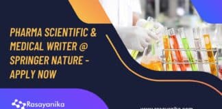 Pharma Scientific & Medical Writer @ Springer Nature - Apply Now