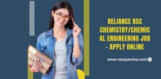 Reliance BSc Chemistry/Chemical Engineering Job - Apply Online