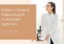 Reliance Chemical Engineering Job - Technologist - Apply Now