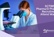 SCTIMST B Pharma/D Pharma Recruitment - Attend Walk in