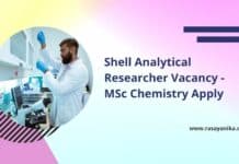 Shell Analytical Researcher Vacancy - MSc Chemistry Apply