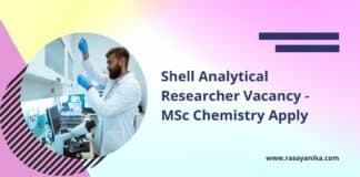 Shell Analytical Researcher Vacancy - MSc Chemistry Apply