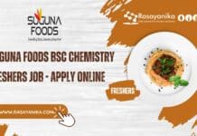 Suguna Foods BSc Chemistry Freshers Job - Apply Online