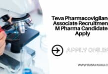 Teva Pharmacovigilance Associate Recruitment - M Pharma Candidates Apply