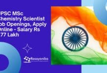 UPSC MSc Chemistry Scientist Job Openings, Apply Online - Salary Rs 1.77 Lakh