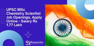 UPSC MSc Chemistry Scientist Job Openings, Apply Online - Salary Rs 1.77 Lakh