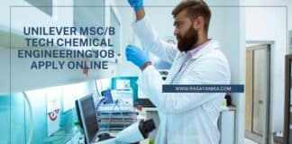 Unilever MSc/B Tech Chemical Engineering Job - Apply Online