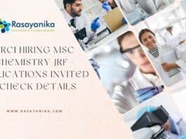 ARCI Hiring MSc Chemistry JRF - Applications Invited - Check Details