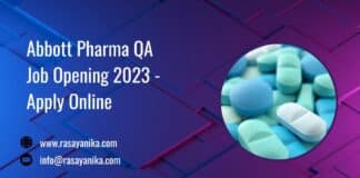 Abbott Pharma QA Job Opening 2023 - Apply Online