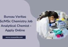 Bureau Veritas BSc/MSc Chemistry Job - Analytical Chemist - Apply Online