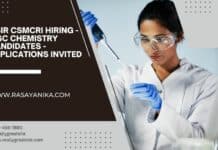 CSIR CSMCRI Hiring - MSc Chemistry Candidates - Applications Invited