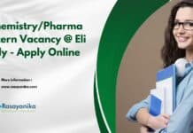 Chemistry/Pharma Intern Vacancy @ Eli Lilly - Apply Online